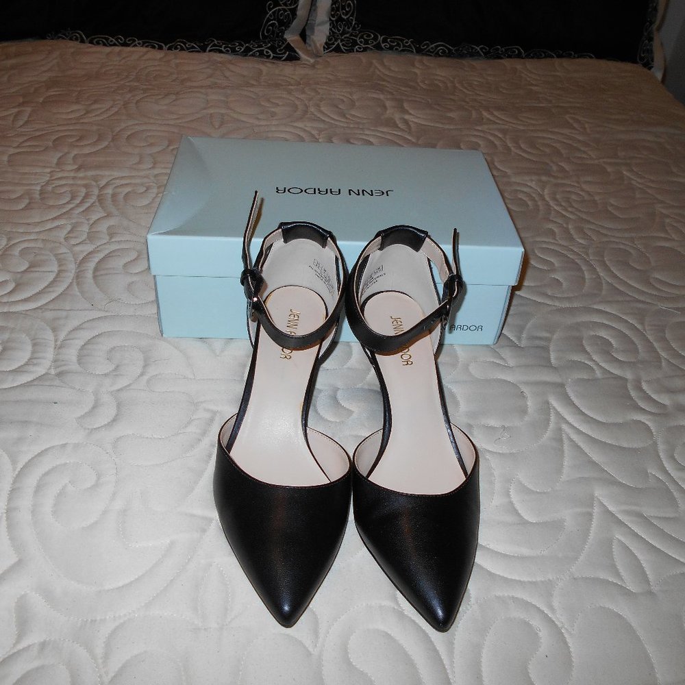 Women's  Black Ankle Strap Pump. 8.5